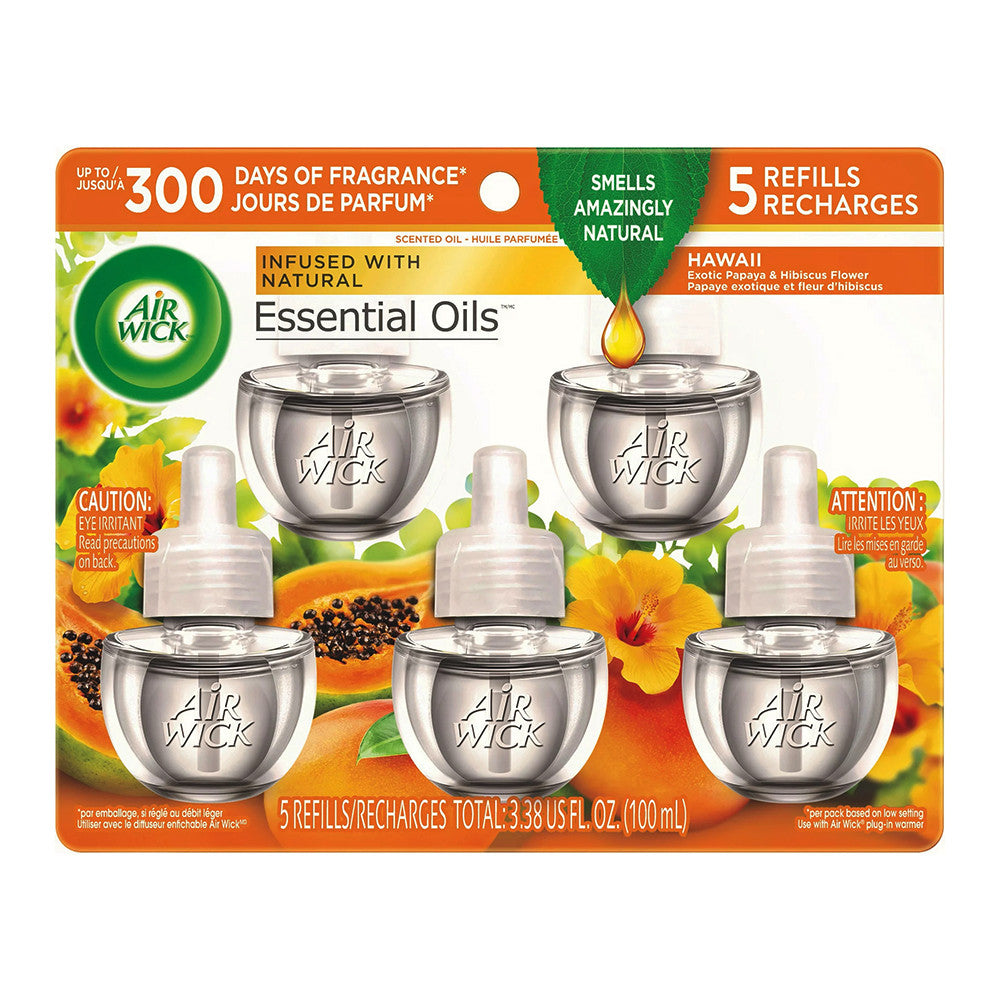 Air Wick Plug in Scented Oil Refill, Hawaii, 5 Ea